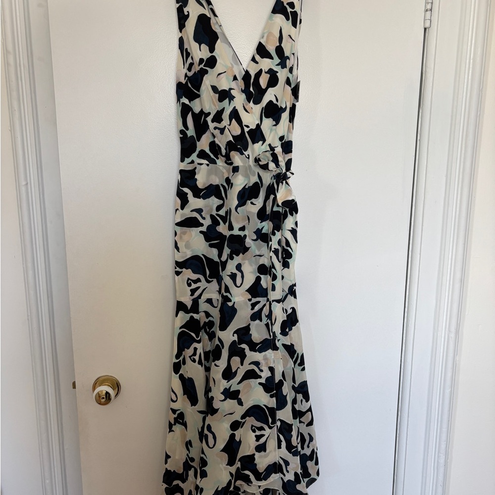 Club Monaco Black and Cream Maxi Dress